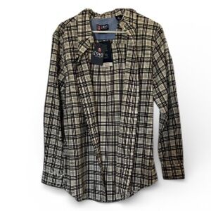 Chaps Black and White Checkered Jacket